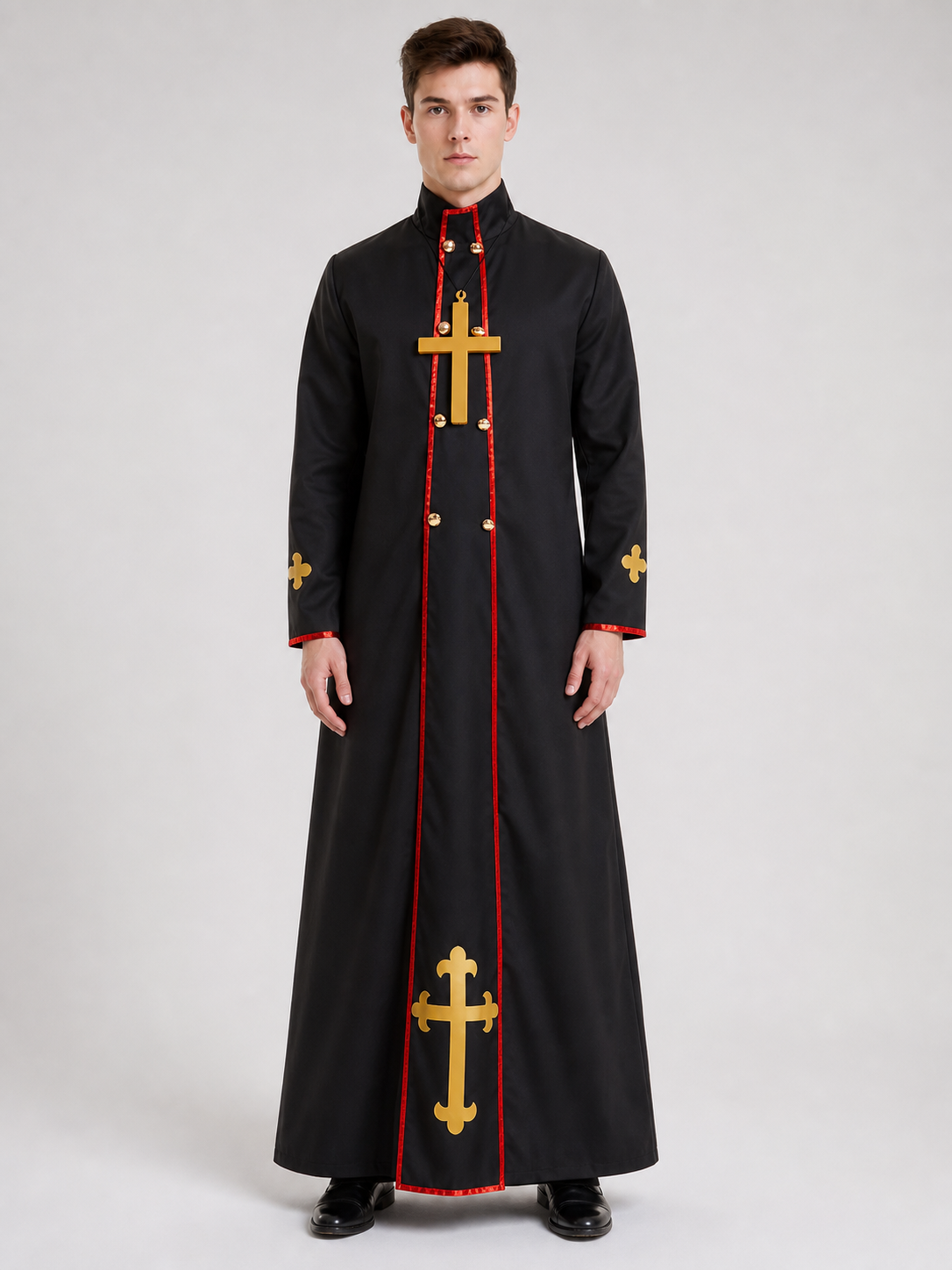 Religious Robe with Crosses and Red Trim