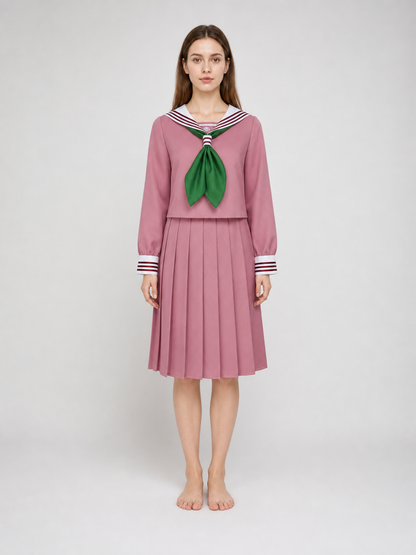 Cosplay Dress with Sailor Collar and Pleats