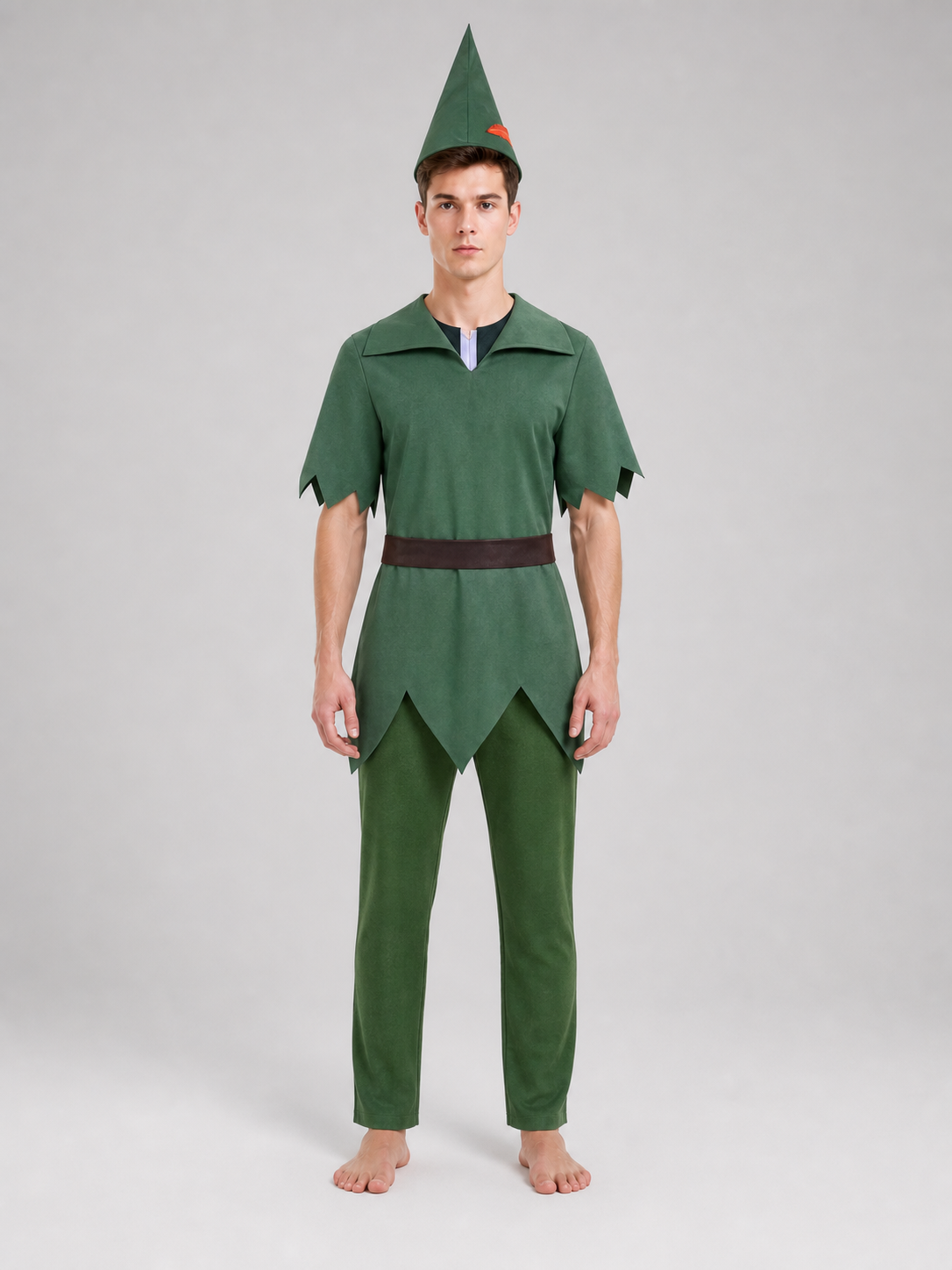 Peter Pan Cosplay Costume with Hat and Belt