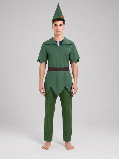 Peter Pan Cosplay Costume with Hat and Belt