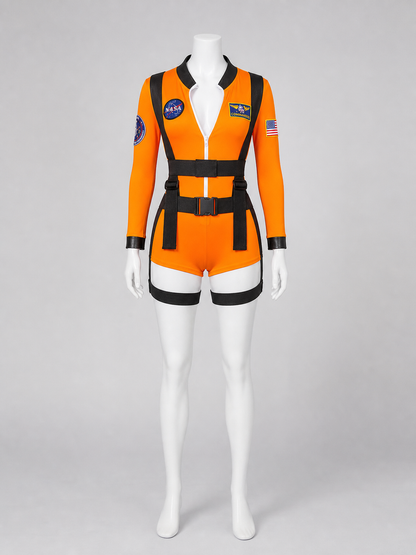 Astronaut Romper with Straps and Patches