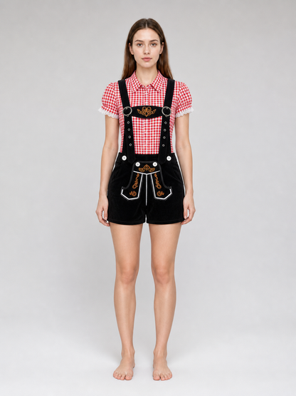 Oktoberfest-style costume: shirt and shorts