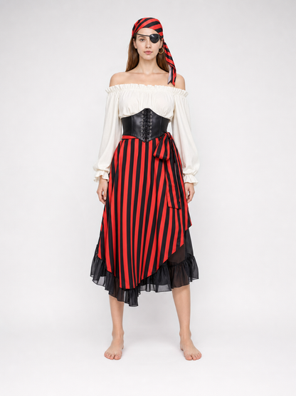 Victorian-style pirate costume set