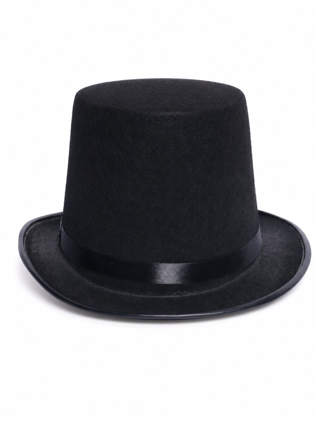 Black Carnival Top Hat with Wide Brim