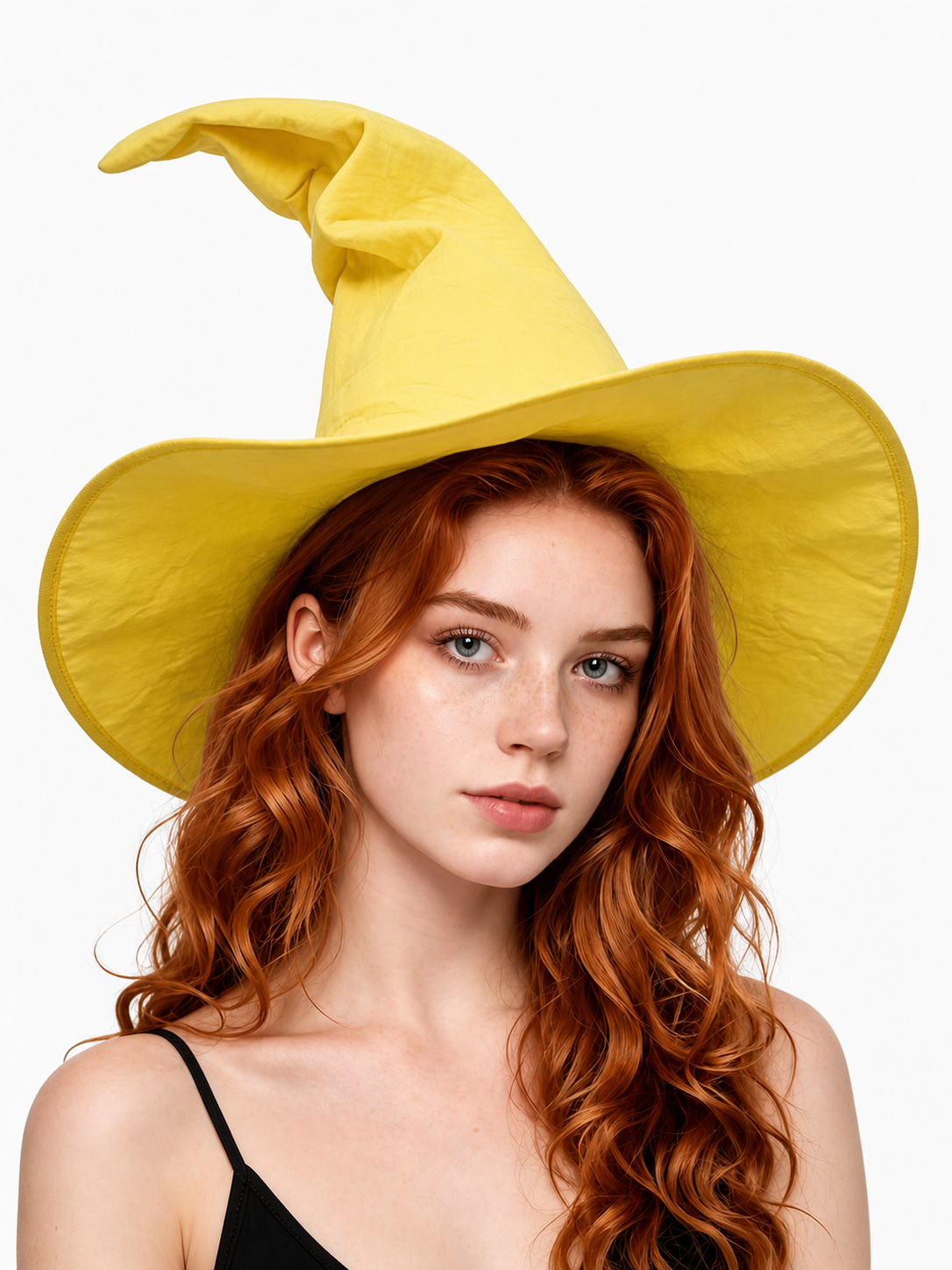 Yellow Witch Costume Hat for Halloween