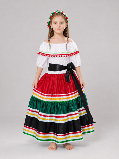 Mexican-Style Folk Dress for Celebrations