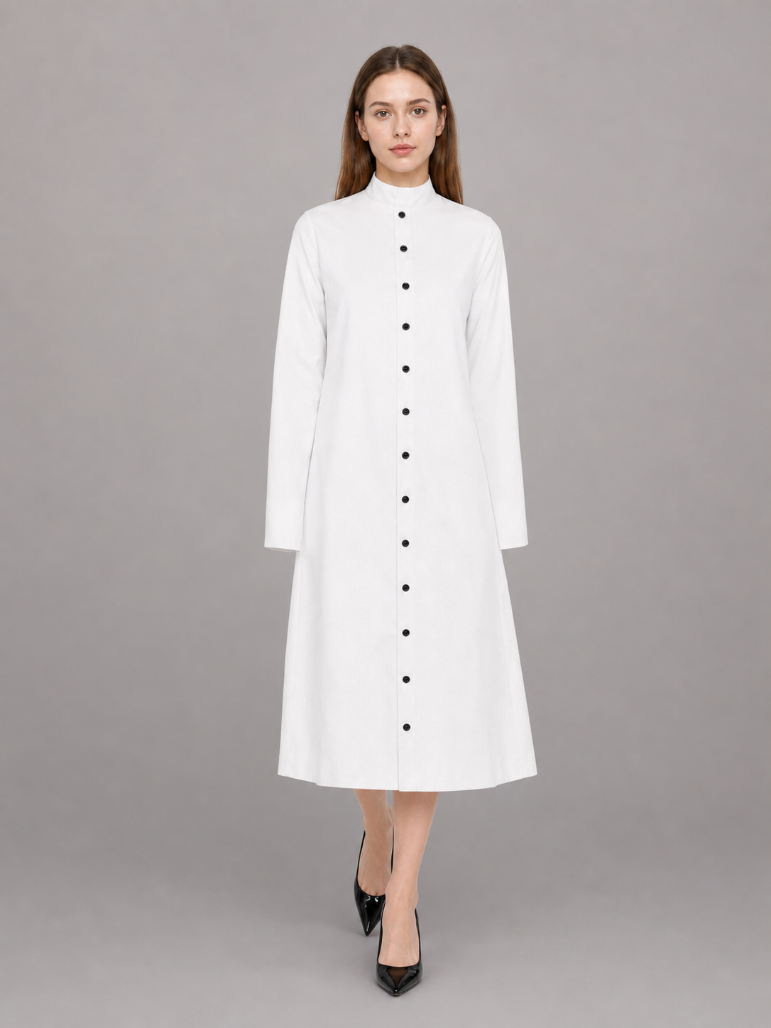 White Hooded Carnival Cloak for a Costume Look