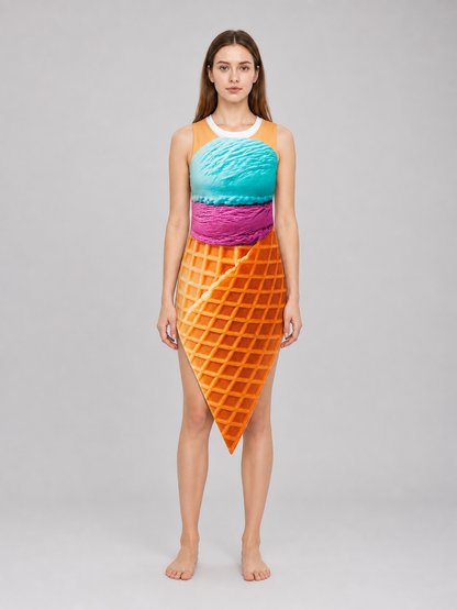 Ice Cream Cone Costume for Parties
