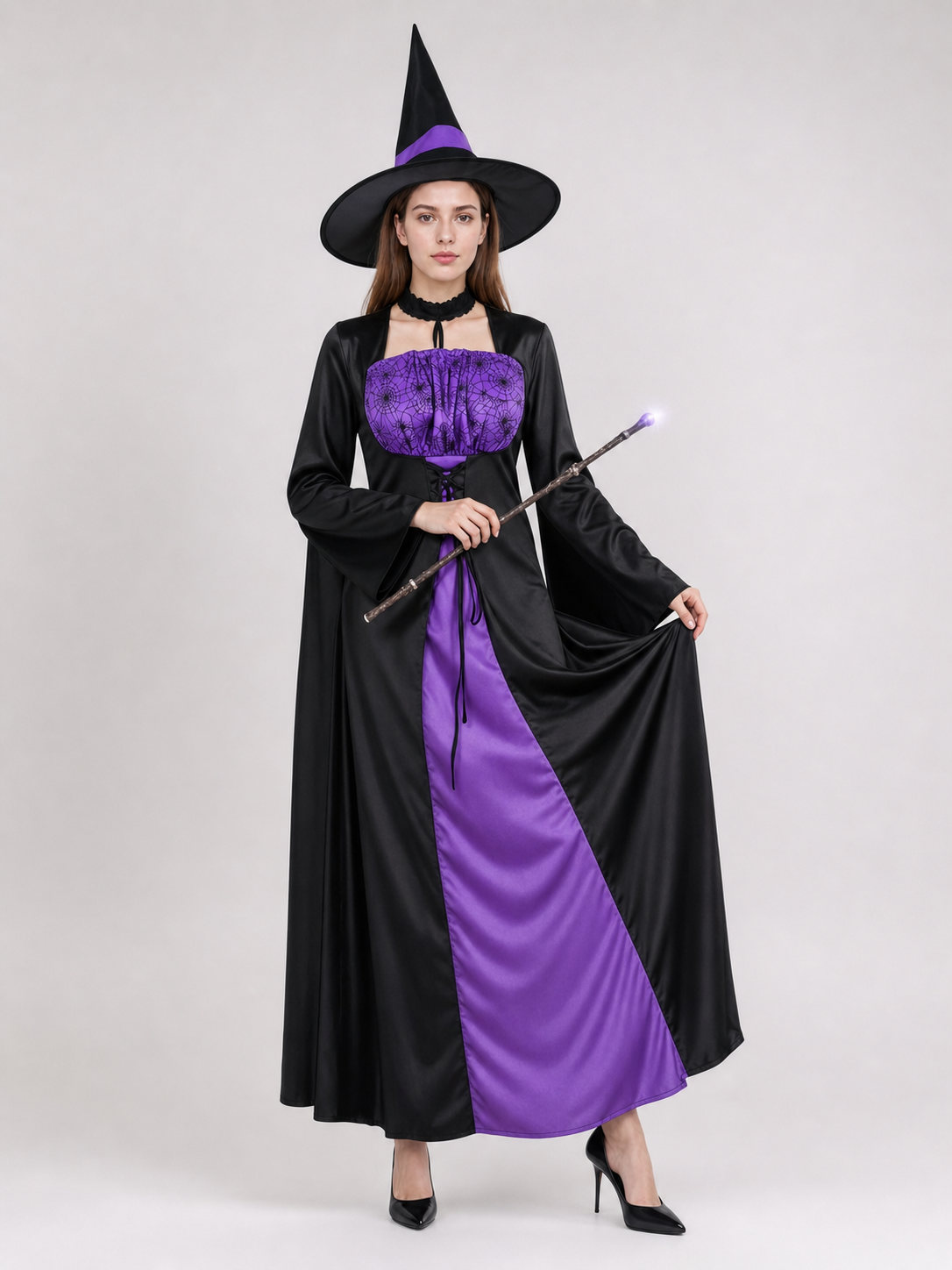 Black Costume Cape with Dress and Hat