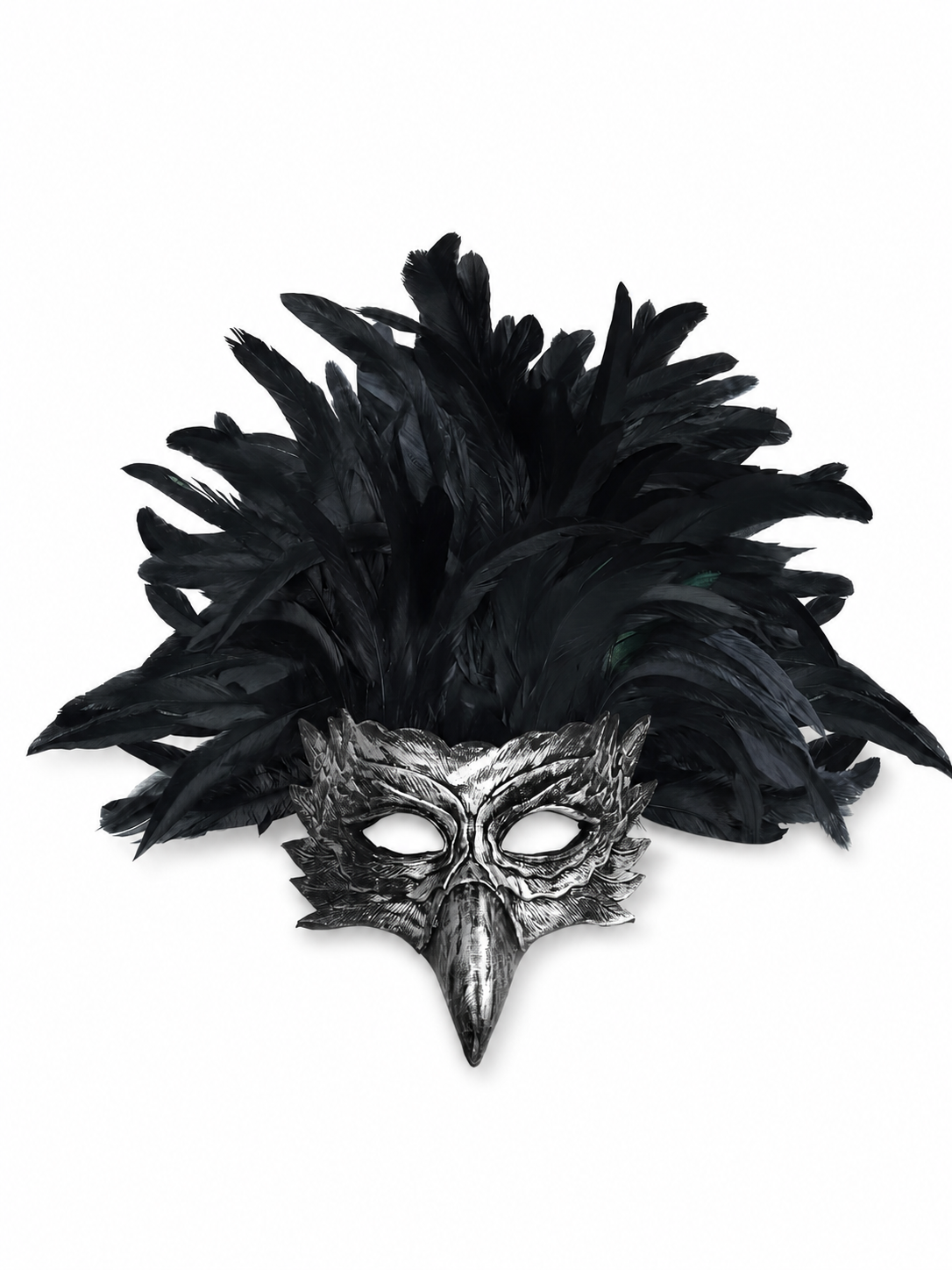 Carnival Eagle Mask with Black Feathers