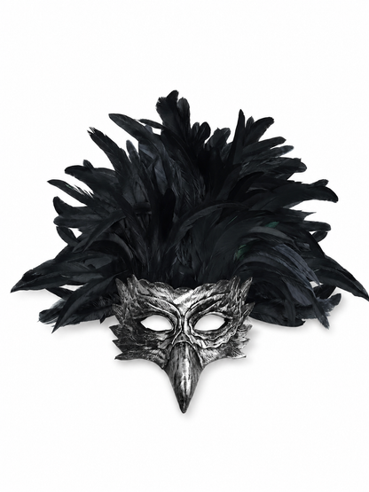 Carnival Eagle Mask with Black Feathers