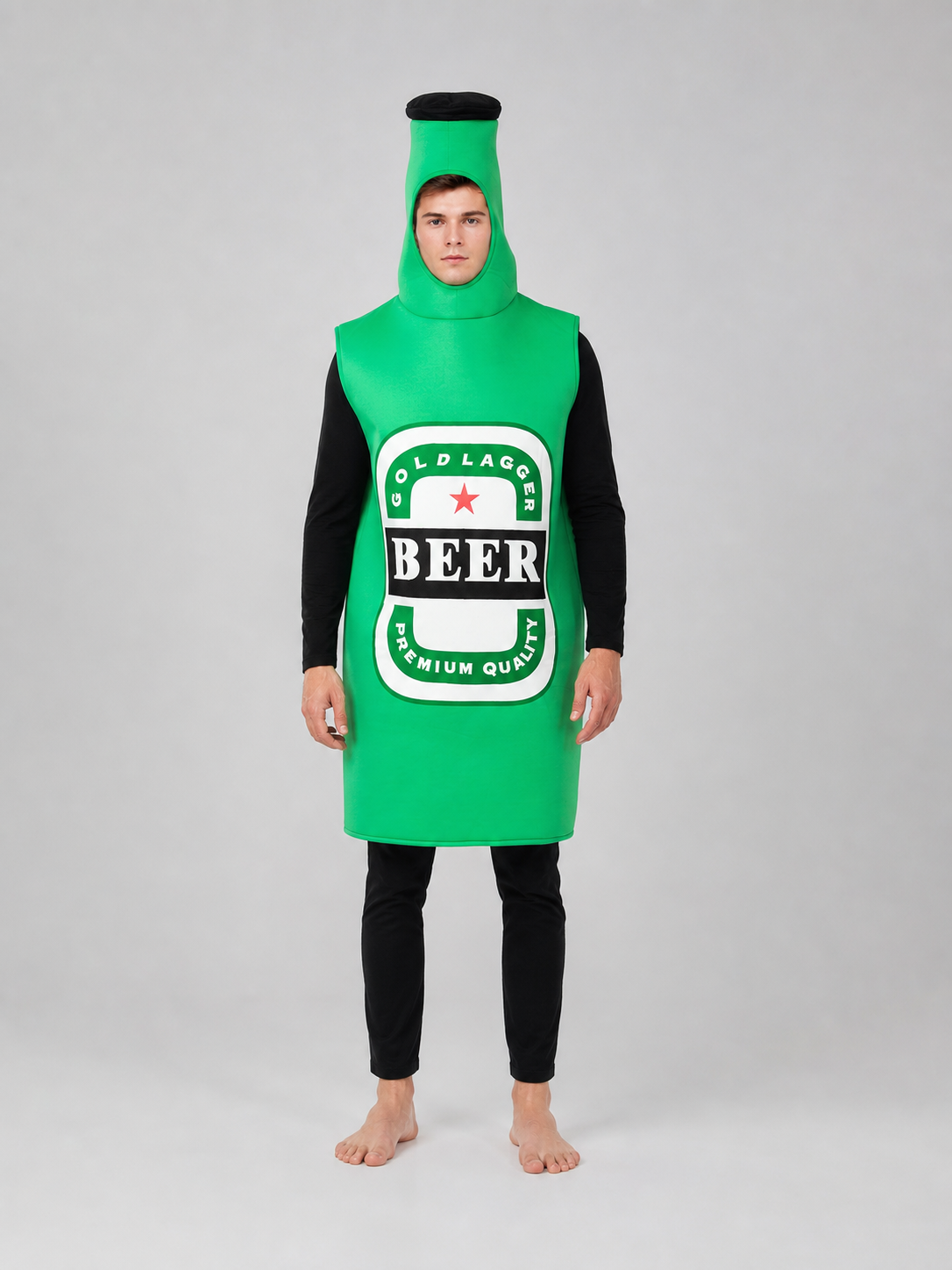 Halloween Beer Bottle Costume with Hood main product view
