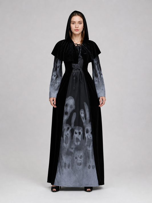 Gothic Ghost Halloween Dress Costume