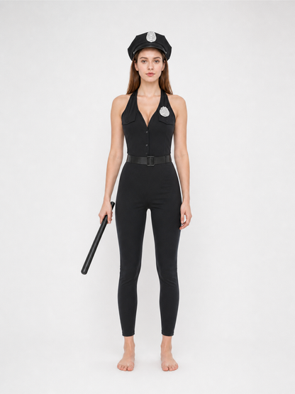 Police Officer Cosplay Costume with Cap and Accessories