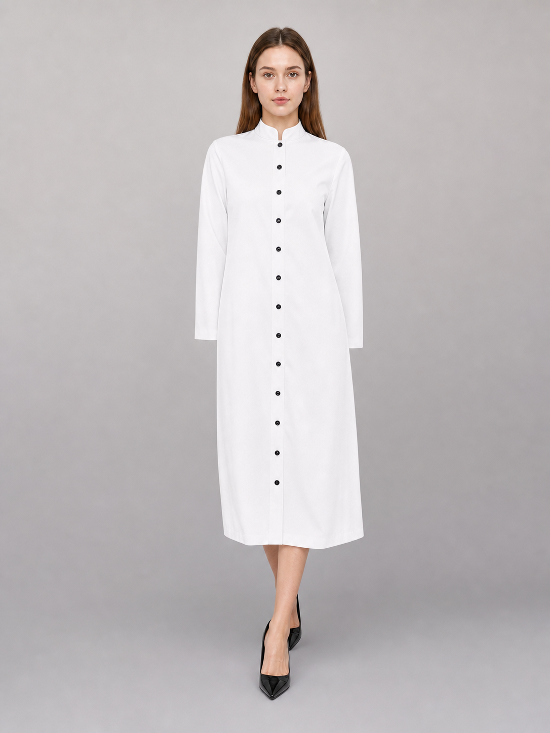 White Hooded Carnival Cloak for a Costume Look