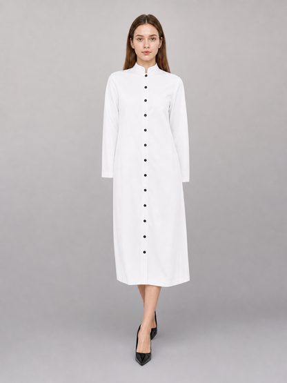 White Hooded Carnival Cloak for a Costume Look