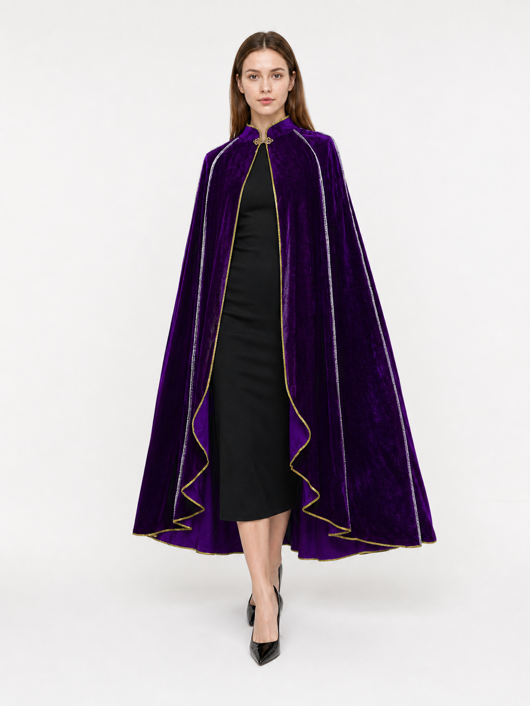 Purple Carnival Cloak with Hood