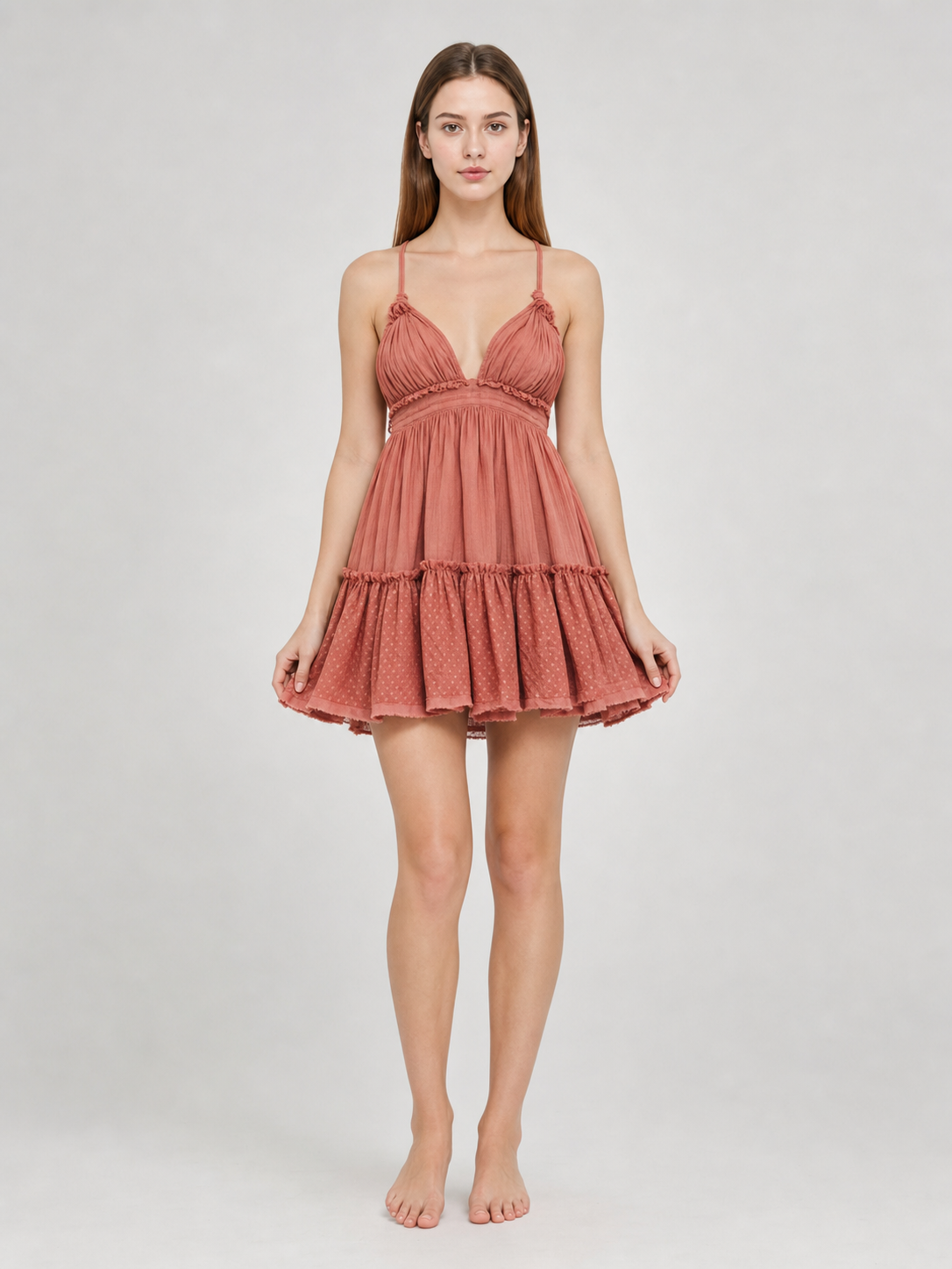 Cotton Boho Open-Back Sundress
