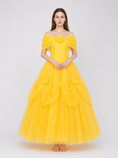 Puffy princess dress for celebrations and the stage