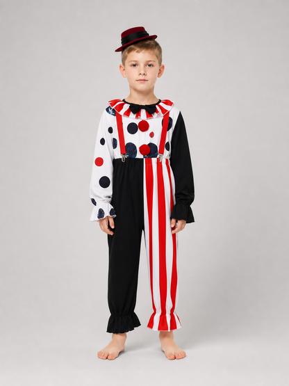 Clown carnival costume with pants and hat