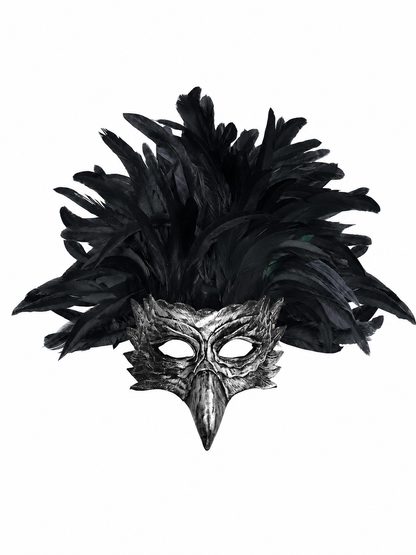 Carnival Eagle Mask with Black Feathers