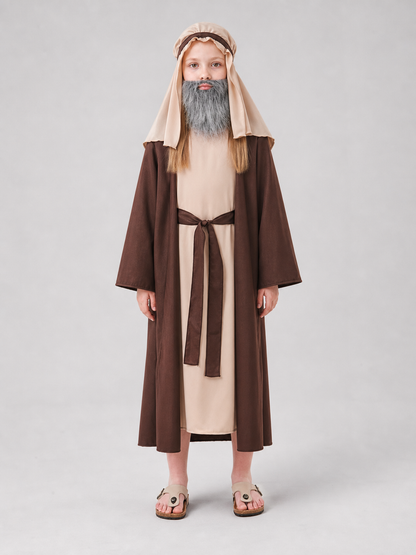 Biblical Elder Costume with Robe and Beard