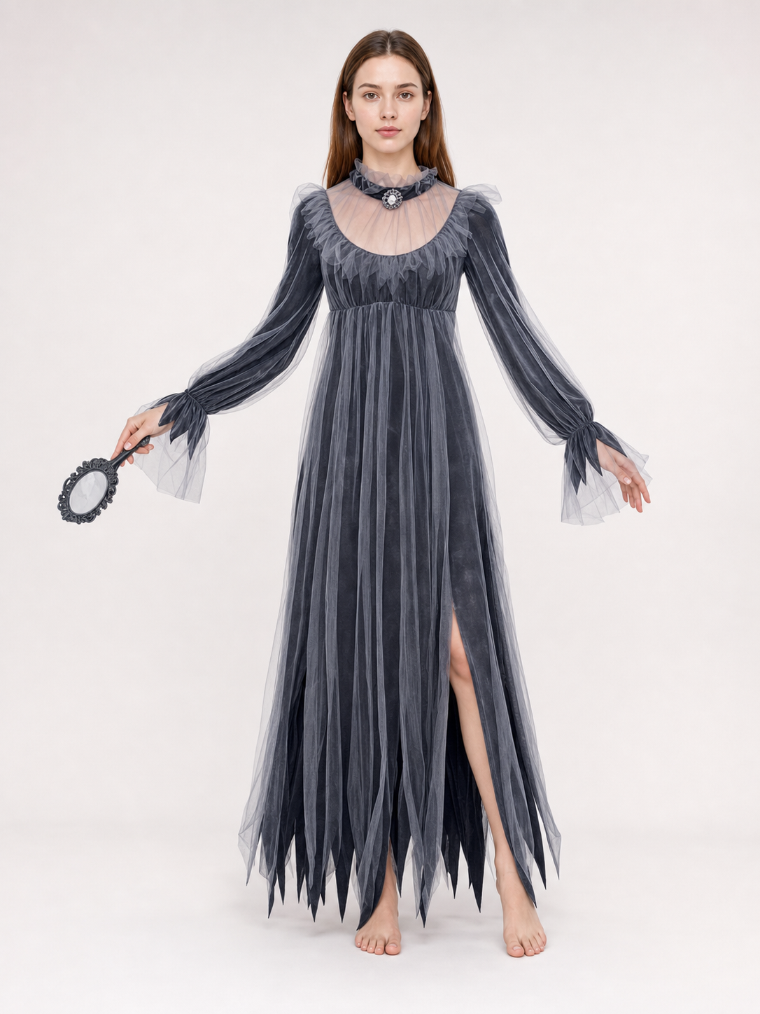 Gothic Maxi Dress for Halloween and Cosplay