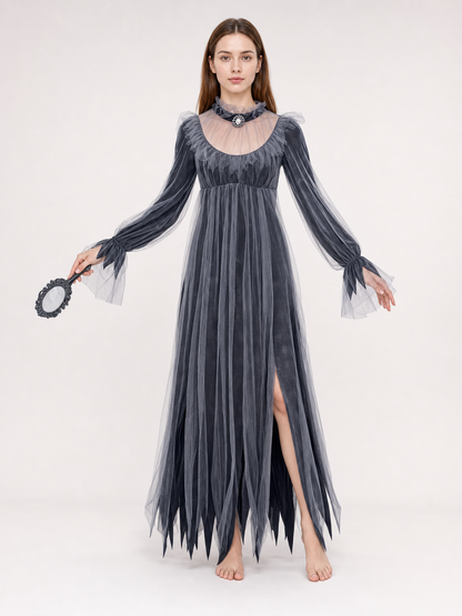 Gothic Maxi Dress for Halloween and Cosplay
