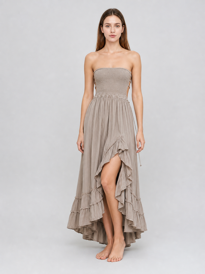 Strapless Boho Maxi Dress