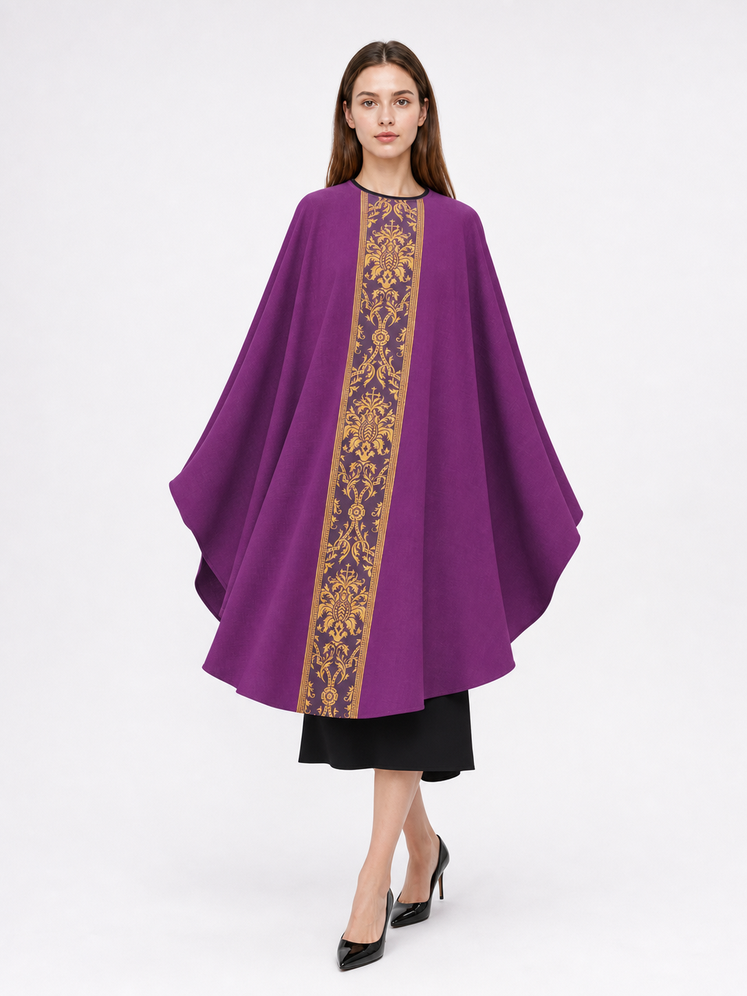 Purple Hooded Carnival Cloak