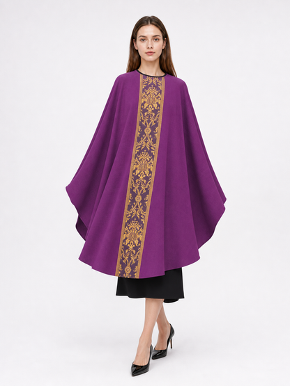 Purple Hooded Carnival Cloak