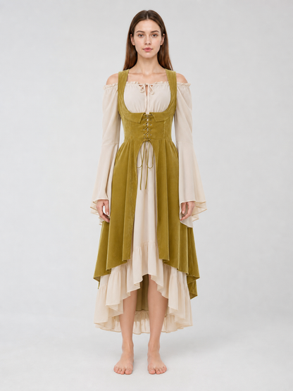 Renaissance-Style Costume Dress with Lacing