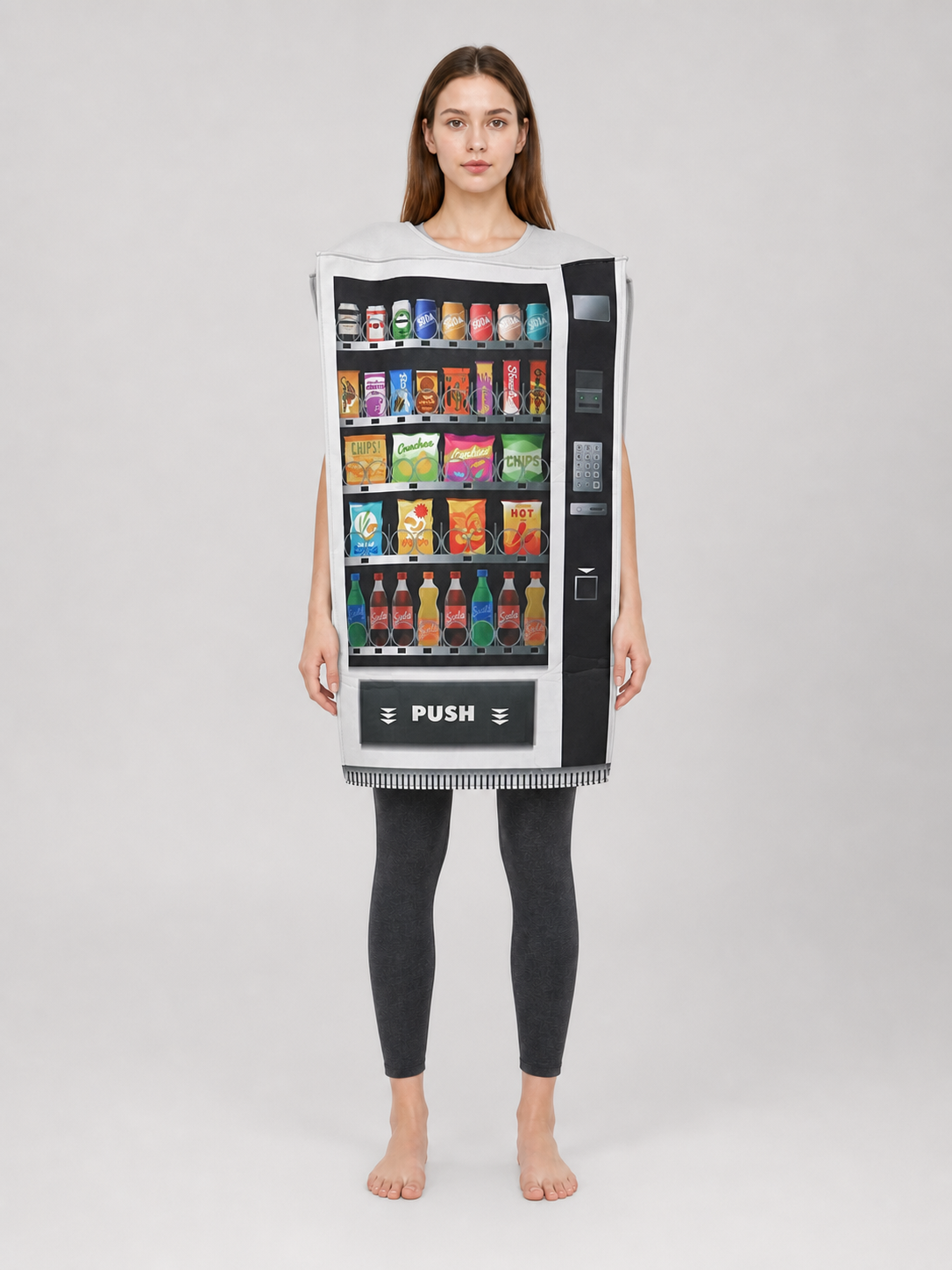 Printed Vending Machine Costume for Halloween and Parties