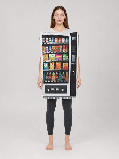 Printed Vending Machine Costume for Halloween and Parties