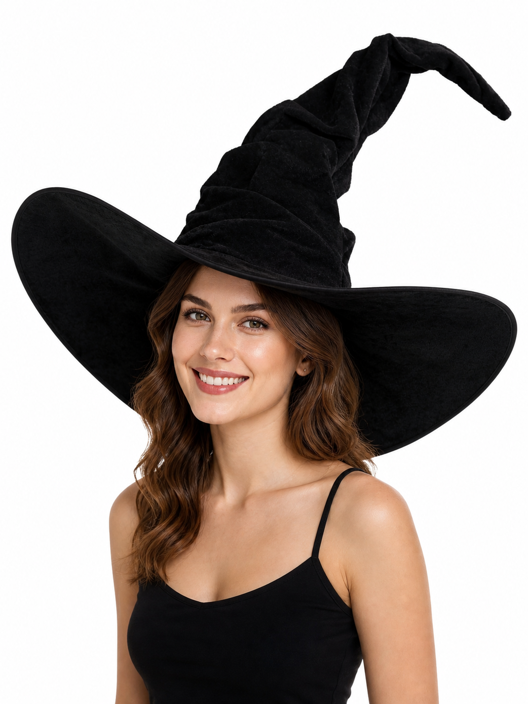 Halloween Witch Costume Hat with Wide Brim