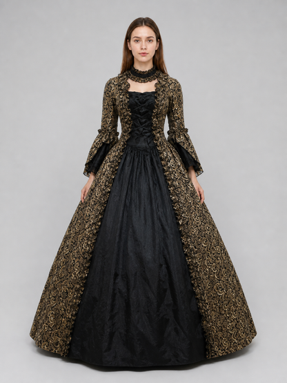 Long Victorian Gothic-Style Dress
