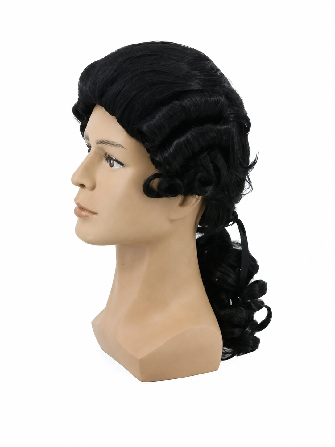 Black Colonial-Style Carnival Wig