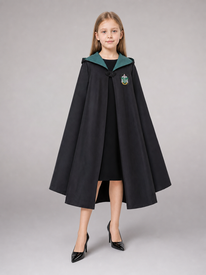 Black hooded costume cloak