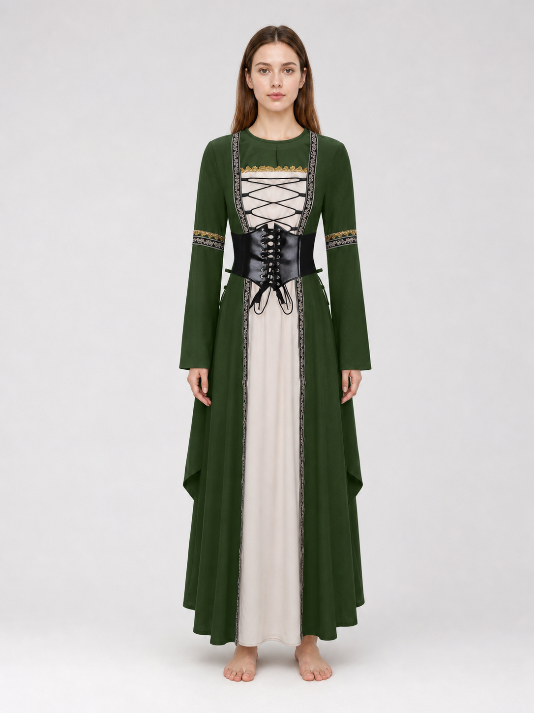 Gothic Medieval-Style Costume Dress