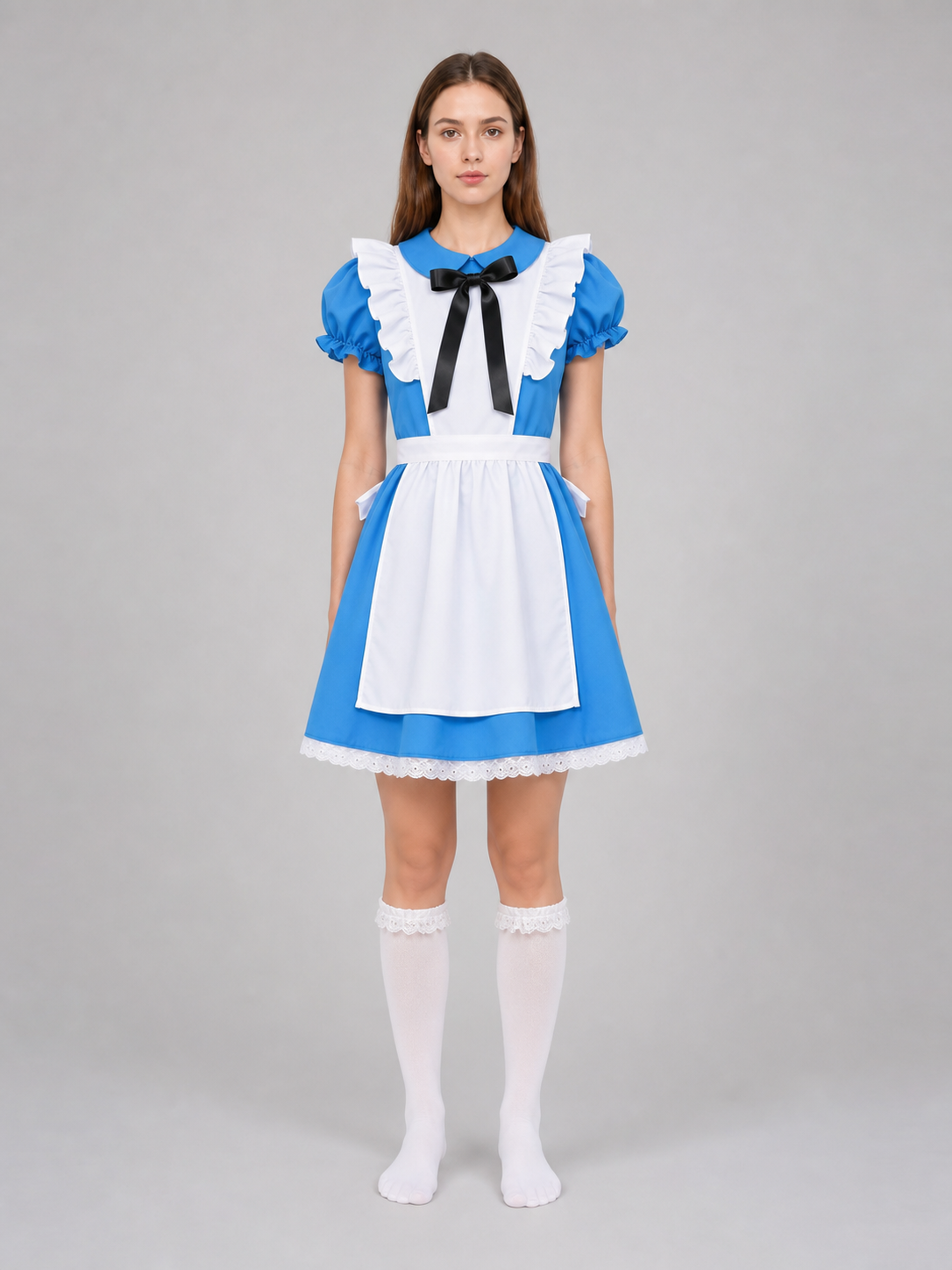 Blue and White Alice Costume Dress with Accessories