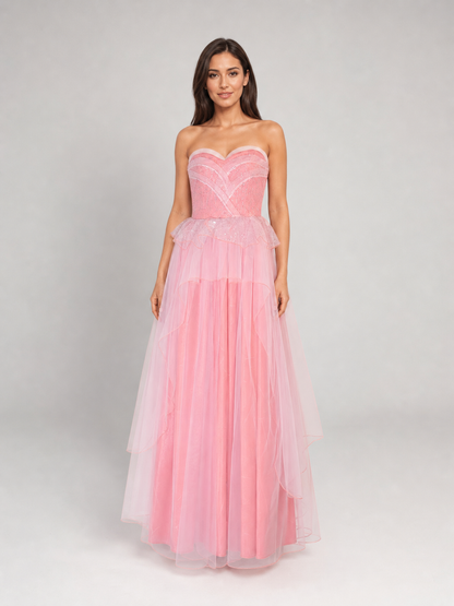 Glinda pink cosplay dress with a full skirt