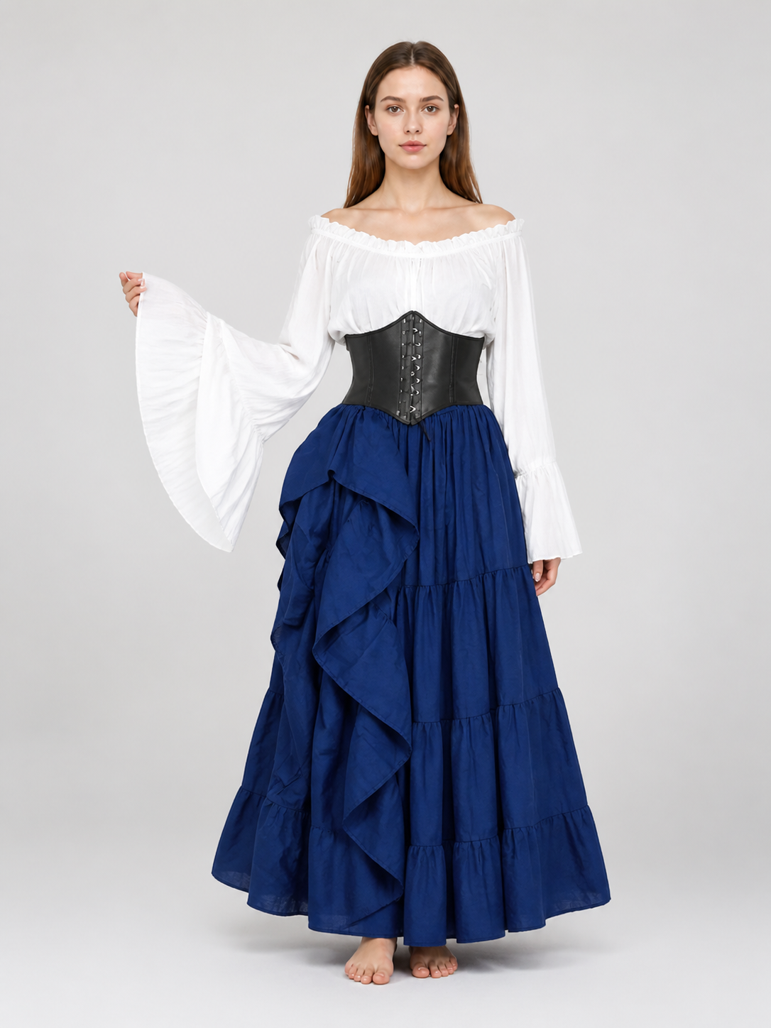 Retro-Style Costume Dress with Corset