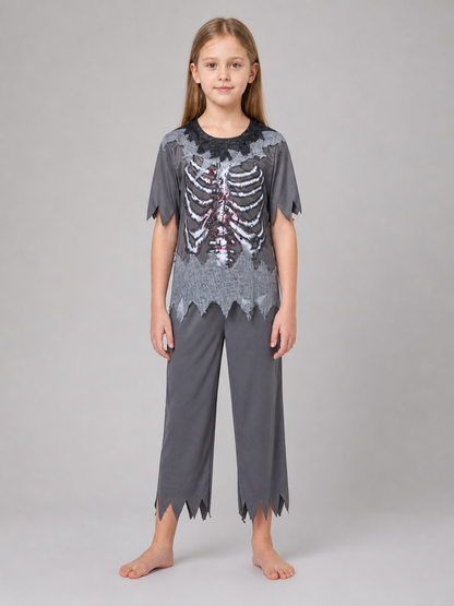 Halloween Skeleton Costume: Shirt and Pants