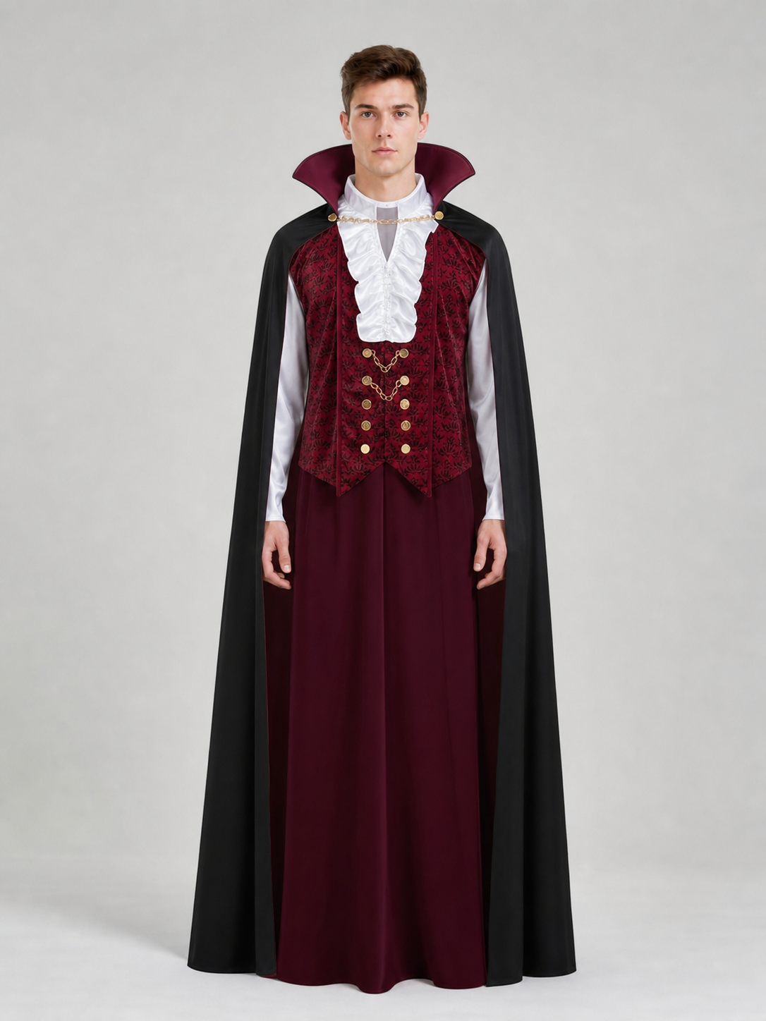 Count Costume: Victorian-Style Coat and Vest with Jabot