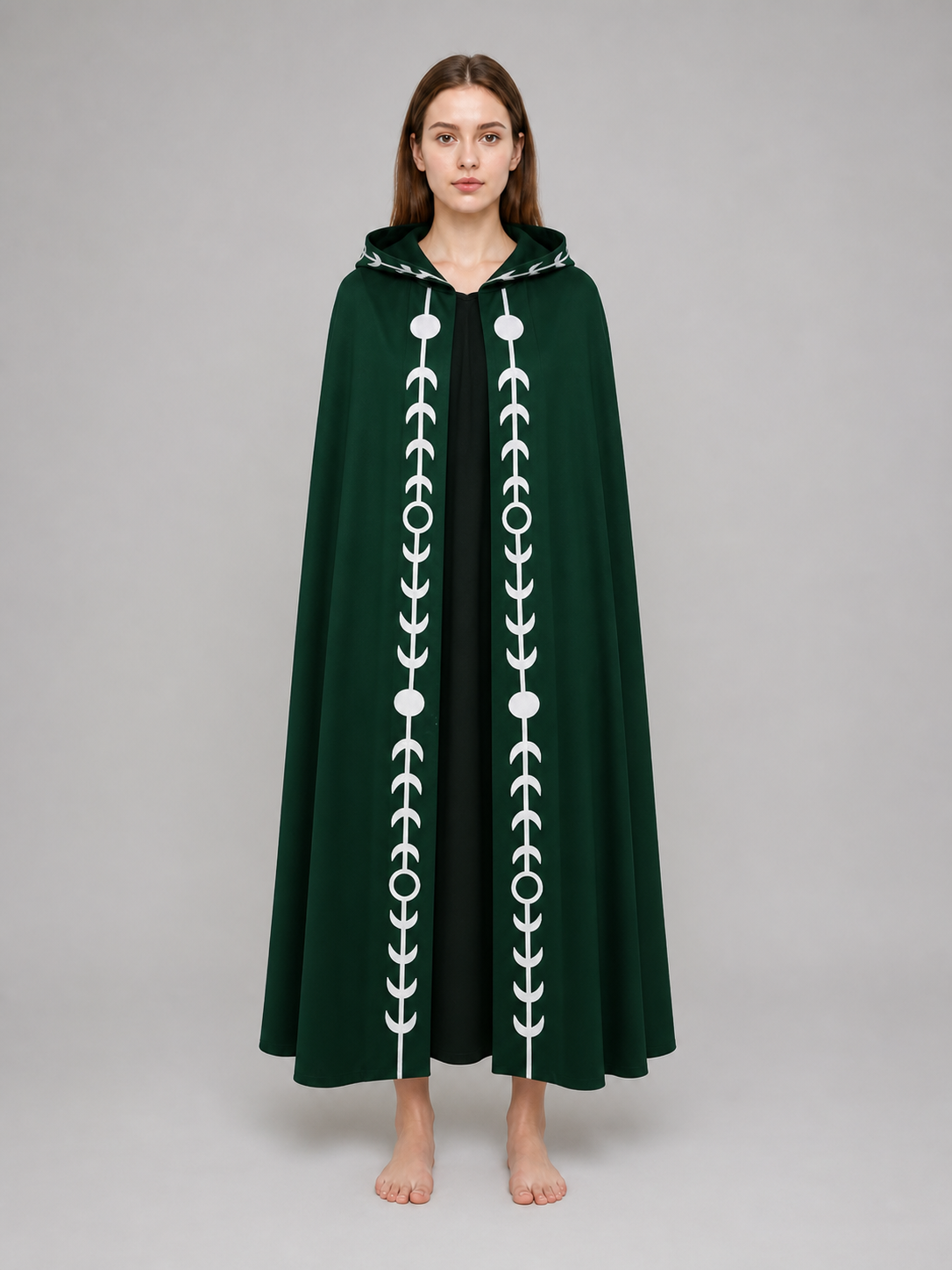 Renaissance-Style Hooded Cloak Cape