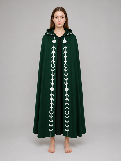 Renaissance-Style Hooded Cloak Cape