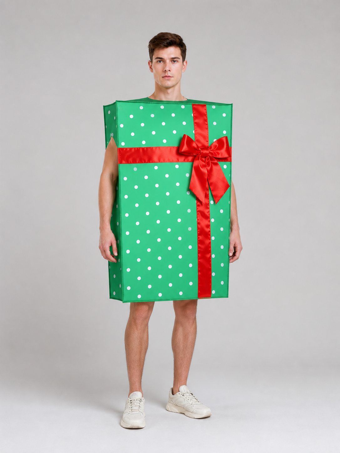 New Year’s Gift Box Costume with Red Bow