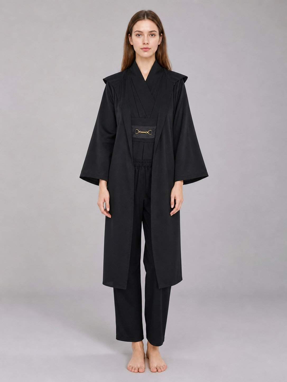 Obi-Wan Kenobi Cosplay Costume, Black Robe