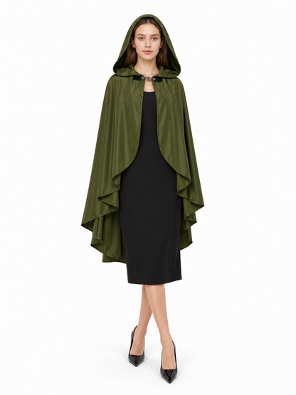 Green Costume Cloak with a Large Hood