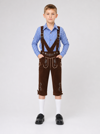 Traditional-style carnival costume with suspenders